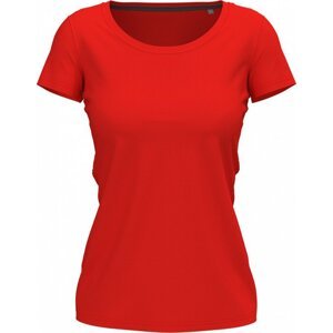 Stedman® Módní strečové dámské tričko Claire se širokým výstřihem Barva: červená skarletová, Velikost: L S9700