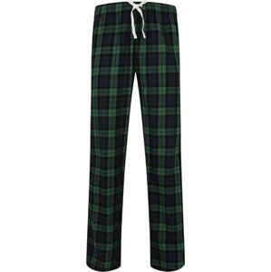 SF Men Pánské bavlněné kostičkované kalhoty na lenošení Barva: modrá námořní - zelená kostičky, Velikost: XS SFM83