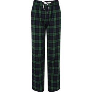 SF Women Dámské bavlněné kostičkované kalhoty na lenošení Barva: modrá námořní - zelená kostičky, Velikost: M SF83