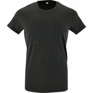 Sol's Přiléhavé pánské tričko Regent Fit 100% bavlna Barva: šedá uhlová melír, Velikost: XS L149