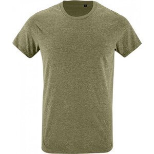 Sol's Přiléhavé pánské tričko Regent Fit 100% bavlna Barva: khaki melír, Velikost: M L149