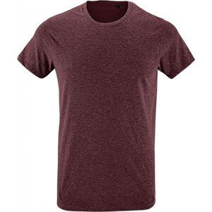 Sol's Přiléhavé pánské tričko Regent Fit 100% bavlna Barva: červená melír, Velikost: M L149
