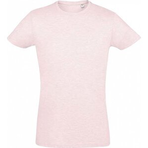Sol's Přiléhavé pánské tričko Regent Fit 100% bavlna Barva: růžová melír, Velikost: XXL L149
