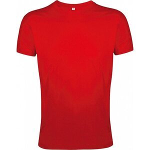 Sol's Přiléhavé pánské tričko Regent Fit 100% bavlna Barva: Červená, Velikost: S L149