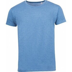 Sol's Pánské lehké melírové směsové tričko s postranními švy Barva: modrá melír, Velikost: M L131