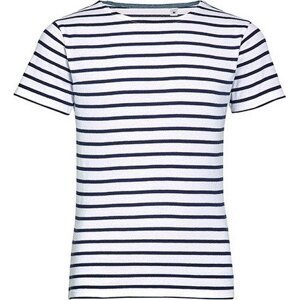 Dětské pruhované tričko Sol's Barva: bílá - modrá námořní, Velikost: 6 let (106/116) L01400