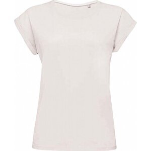 Sol's Módní lehké dámské tričko Melba s ohrnutými rukávky Barva: krémová růžová, Velikost: S L01406