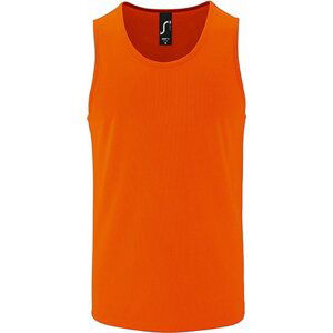 Pánské sportovní tílko Sol's 100% polyester Barva: oranžová neonová, Velikost: S L02073