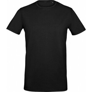 Sol's Pánské vypasované slim-fit tričko Millenium 5% elastan 190 g/m Barva: Černá, Velikost: 3XL L02945