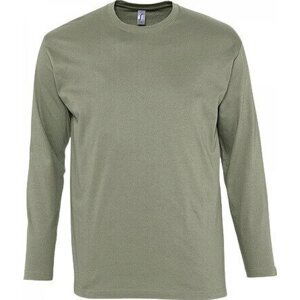 Sol's Pánské tričko Monarch s dlouhým rukávem Barva: Khaki, Velikost: 5XL L241