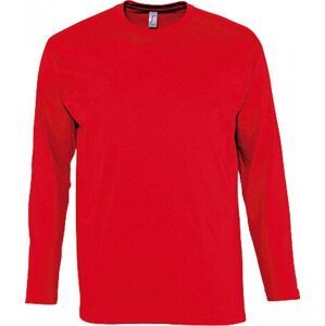 Sol's Pánské tričko Monarch s dlouhým rukávem Barva: Červená, Velikost: 5XL L241