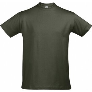 Sol's Pánské bavlněné tričko Imperial vysoká gramáž Barva: zelená vojenská, Velikost: S L190