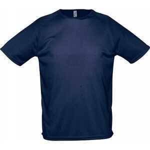 Sol's Sportovní tričko s raglánovými rukávy s kulatým zadním dílem Barva: modrá námořní, Velikost: XL L198