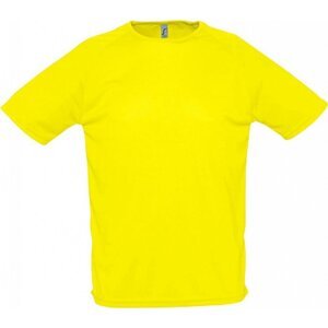 Sol's Sportovní tričko s raglánovými rukávy s kulatým zadním dílem Barva: Žlutá, Velikost: M L198