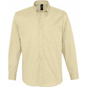 Sol's Keprová pánská košile Bel-Air s dlouhým rukávem a kapsičkou na prsou 100% bavlna Barva: Béžová, Velikost: S L645