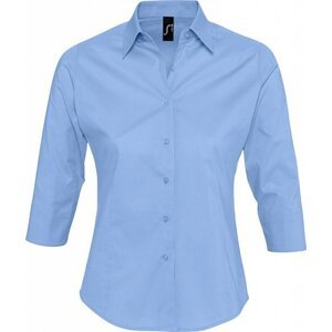 Dámská strečová košile Sol's se 3/4 rukávy Barva: modrá nebeská výrazná, Velikost: L L631