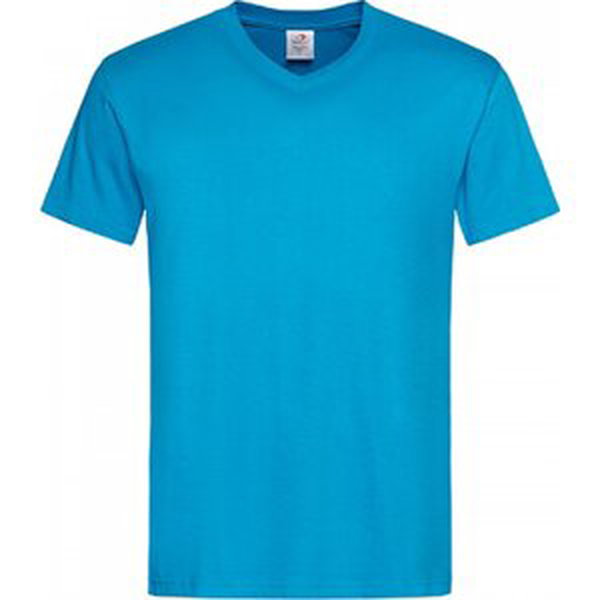 Stedman® Pohodlné pánské triko s výstřihem do véčka Barva: modrá azurová, Velikost: M S270
