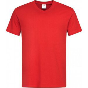 Stedman® Pohodlné pánské triko s výstřihem do véčka Barva: červená skarletová, Velikost: L S270