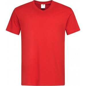 Stedman® Pohodlné pánské triko s výstřihem do véčka Barva: červená skarletová, Velikost: S S270