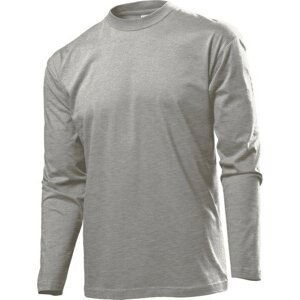 Stedman® Pánské Oeko-Tex tričko Stedman s dlouhým rukávem 160g/m Barva: šedá  melír, Velikost: S S240