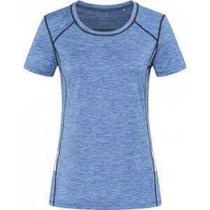 Stedman® Dámské tričko z recyklovaného polyesteru s reflexními proužky Barva: modrá melír, Velikost: L S8940