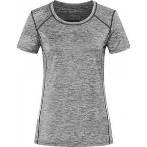 Stedman® Dámské tričko z recyklovaného polyesteru s reflexními proužky Barva: šedá  melír, Velikost: L S8940