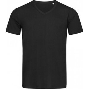 Stedman® Bavlněné tričko Ben s výstřihem do véčka Barva: Černá, Velikost: S S9010