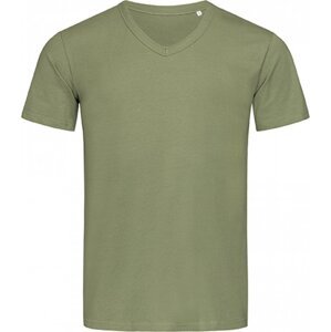 Stedman® Bavlněné tričko Ben s výstřihem do véčka Barva: zelená vojenská, Velikost: L S9010