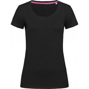 Stedman® Módní strečové dámské tričko Claire se širokým výstřihem Barva: Černá, Velikost: M S9700