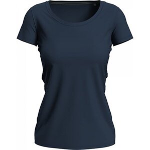 Stedman® Módní strečové dámské tričko Claire se širokým výstřihem Barva: modrá půlnoční tmavá, Velikost: M S9700