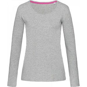 Stedman® Přiléhavé slim-fit tričko Claire s dlouhým rukávem Barva: šedá  melír, Velikost: XL S9720