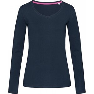 Stedman® Přiléhavé slim-fit tričko Claire s dlouhým rukávem Barva: Modrá střední, Velikost: M S9720