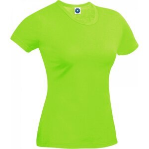 Starworld Základní dámské fitness tričko s UV ochranou 100 % polyester Barva: zelená fluorescentní, Velikost: L SW404