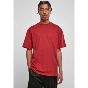 Prodloužené bavlněné rovné pánské triko Urban Classics 180 g/m Barva: brickred, Velikost: 5XL