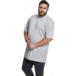 Prodloužené bavlněné rovné pánské triko Urban Classics 180 g/m Barva: Šedá, Velikost: 3XL