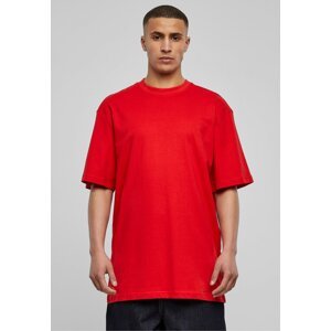 Prodloužené bavlněné rovné pánské triko Urban Classics 180 g/m Barva: Červená, Velikost: 3XL