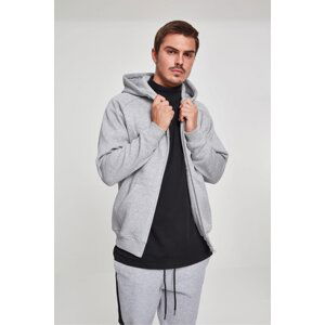 Měkká pánská zipová mikina Urban Classics 380 g/m Barva: Šedá, Velikost: 3XL