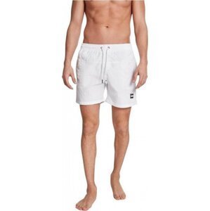 Barevné pánské plavky šortky s kontrastní šňůrkou Urban Classics Barva: Bílá, Velikost: XL