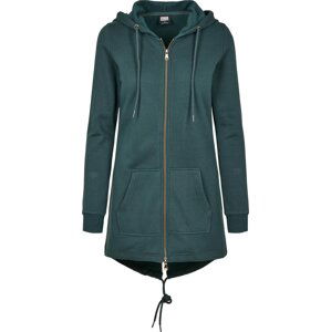 Dámská parka Urban Classics dole rozšířená Barva: Zelená lahvová, Velikost: 3XL