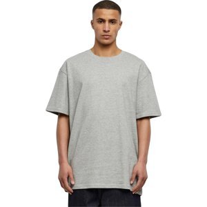 Teplé pánské bavlněné oversize triko Urban Classics Barva: šedá  melír světlá, Velikost: 5XL