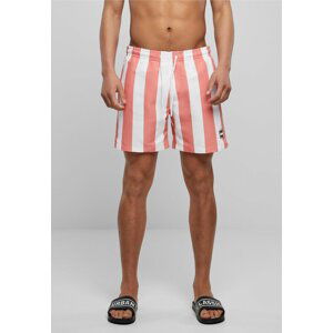 Pánské šortky na plavání se vzorem Urban Classics (22 variant) Barva: bílá - růžová světlá, Velikost: XL