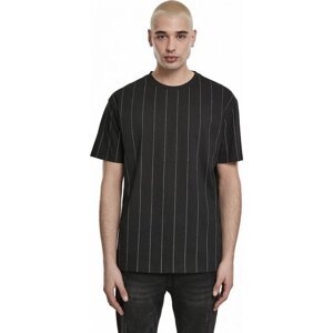 Jemně proužkované oversize tričko Urban Classics Barva: Černá, Velikost: XL