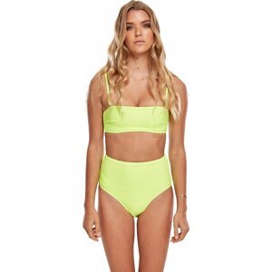 Bandeau bikiny s vysokým pasem Urban Classics Barva: žlutá výrazná, Velikost: L