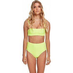 Bandeau bikiny s vysokým pasem Urban Classics Barva: žlutá výrazná, Velikost: M