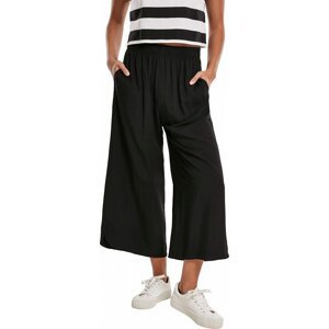 Lehké dámské rozšířené kalhoty Culotte z viskózy Urban Classics Barva: Černá, Velikost: 4XL