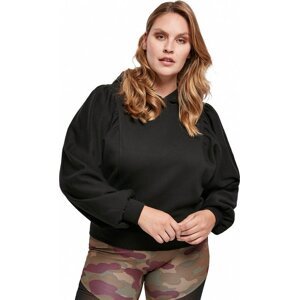 Urban Classics Dámská mikina z organické bavlny s netopýřími rukávy Barva: Černá, Velikost: 3XL