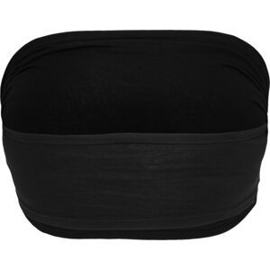 Příjemný bavlněný Bandeau top s elastanem Urban Classics Barva: Černá, Velikost: XS