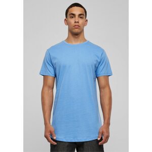 Prodloužené mírně zaoblené pánské triko Urban Classics 100% bavlna Barva: Modrá, Velikost: S