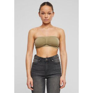 Polstrovaná Bandeau podprsenka Urban Classics Barva: Khaki, Velikost: S