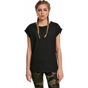 Dámské volné tričko Urban Classics s ohrnutými rukávky 100% bavlna Barva: Černá, Velikost: M